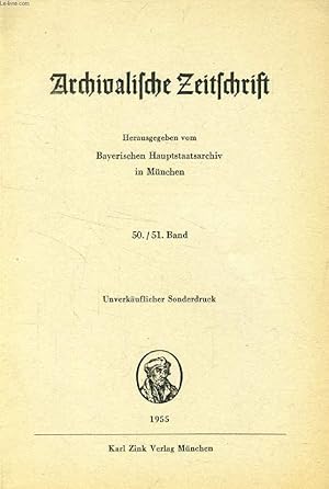 Imagen del vendedor de ARCHIVALISCHE ZEITSCHRIFT, 50./.51 BAND (EXTRAKT), LES 'INVENTAIRES SOMMAIRES' DES ARCHIVES DEPARTEMENTALES DE FRANCE a la venta por Le-Livre