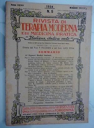 RIVISTA DI TERAPIA MODERNA Anno XXVIII 1934 n.° 5 Maggio