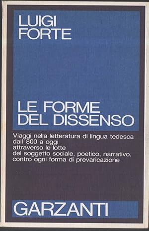 Bild des Verkufers fr FORME DEL DISSENSO (1987) zum Verkauf von Invito alla Lettura