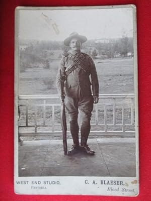 Cabinet Portrait Photograph of a Trooper (probably Yeomanry) with a Rifle. Photographed in South ...