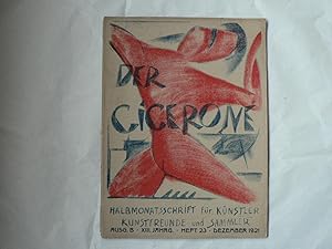 - Der Cicerone. Halbmonatsschrift für Künstler Kunstfreunde und Sammler. Umschlag von Bernhard Ho...