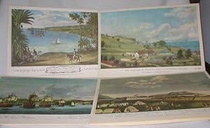 Four Views of West Indies Ports on Menus from Incres Line, m/s Victoria