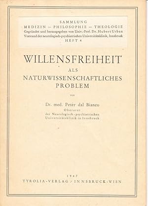 Image du vendeur pour Willensfreiheit als naturwissenschaftliches Problem. mis en vente par Antiquariat Krikl