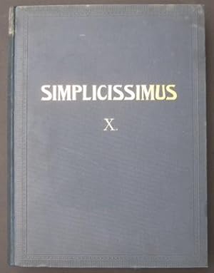 SIMPLICISSIMUS jargang 10 (dal n, 1 di april 1905 al num. 52 di mars 1906) Con la legatura editor...