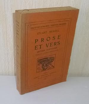 Prose et vers. Oeuvres posthumes. Préface d'André Fontainas. Paris. Albert Messein. 1925.