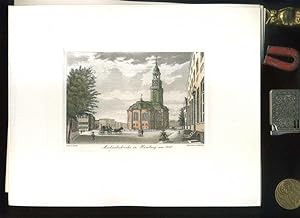 Hamburg um 1840 nach P. Suhr. Koloriert. Radierung von P. Fandrich. Radierung. Motivgröße 9 x 13,...