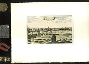 Hannover 1635. Koloriert. Radierung. Motivgröße 9 x 13,cm // Blattgröße 20 x 24 cm // Dickes , sa...