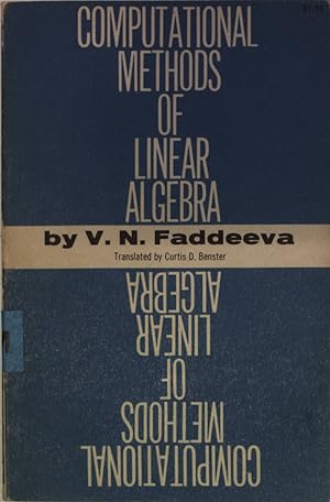 Immagine del venditore per Computational Methods of Linear Algebra. venduto da Antiquariat Bookfarm