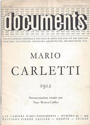 Seller image for Mario CARLETTI 1912 - Documentation runie par Nane Bettex-Cailler for sale by ART...on paper - 20th Century Art Books
