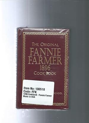 Seller image for THE ORIGIANL FANNIE FARMER 1896 cookbook Boston Cooking School for sale by ODDS & ENDS BOOKS