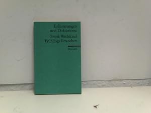 Image du vendeur pour Erluterungen und Dokumente zu Frank Wedekind: Frhlings Erwachen mis en vente par ABC Versand e.K.