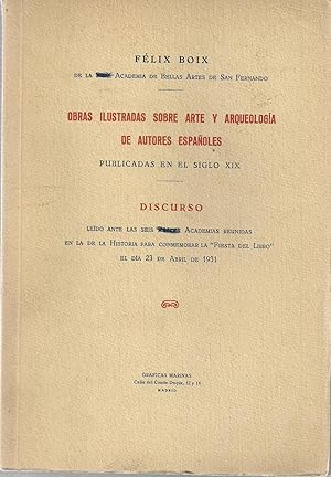 Imagen del vendedor de Obras ilustradas sobre arte y arqueologia de autores espaoles publicadas en el siglo XIX a la venta por Libreria Sanchez
