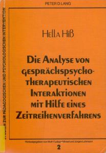 Bild des Verkufers fr Die Analyse von gesprchspsychotherapeutischen Interaktionen mit Hilfe eines Zeitreihenverfahrens Band 2 zum Verkauf von Leserstrahl  (Preise inkl. MwSt.)