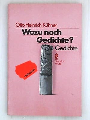 Bild des Verkufers fr Wozu noch Gedichte? Gedichte. ( Literatur heute). zum Verkauf von Leserstrahl  (Preise inkl. MwSt.)