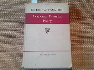 Imagen del vendedor de Effects of Taxation Corporate Financial Policy. a la venta por Librera "Franz Kafka" Mxico.