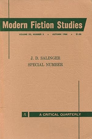 Seller image for J.D. Salinger: Special Number (Modern Fiction Studies) for sale by Kenneth A. Himber