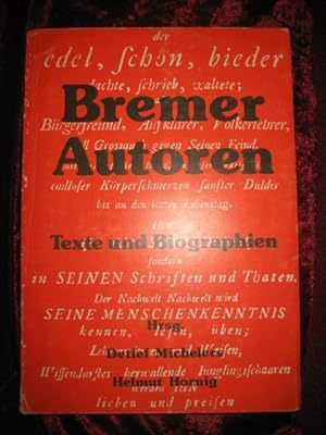 Bild des Verkufers fr Bremer Autoren - Texte und Biographien. zum Verkauf von Altstadt-Antiquariat Nowicki-Hecht UG