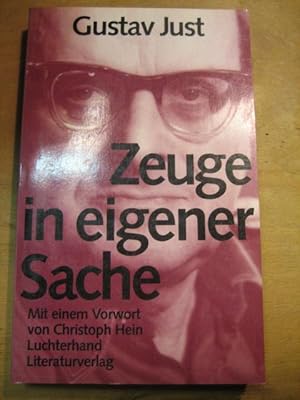 Bild des Verkufers fr Zeuge in eigener Sache. Mit einem Vorwort von Christoph Hein. zum Verkauf von Altstadt-Antiquariat Nowicki-Hecht UG