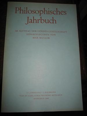 Philosophisches Jahrbuch der Görres-Gesellschaft. 73. Jahrgang. 1. Halbband.