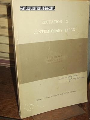 Education in contemporary Japan. (= japan study series No. 2).