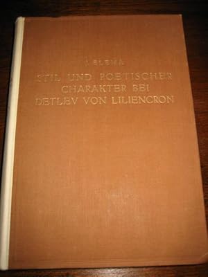 Stil und poetischer Charakter bei Detlev von Liliencron.