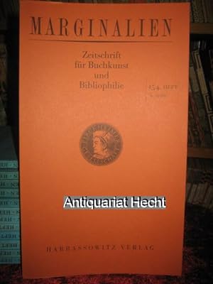 Marginalien 154. Heft (2,1999). Zeitschrift für Buchkunst und Bibliophilie (bis 1968: Blätter der...