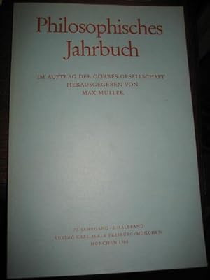 Imagen del vendedor de Philosophisches Jahrbuch der Grres-Gesellschaft. 72. Jahrgang. 2. Halbband. a la venta por Altstadt-Antiquariat Nowicki-Hecht UG