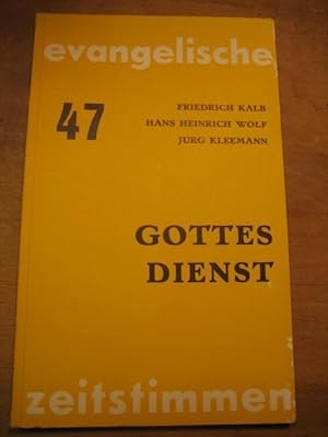 Imagen del vendedor de Gottesdienst. (= Evangelische Zeitstimmen Band 47). a la venta por Altstadt-Antiquariat Nowicki-Hecht UG