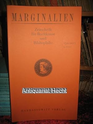 Bild des Verkufers fr Marginalien 159. Heft (3,2000). Zeitschrift fr Buchkunst und Bibliophilie (bis 1968: Bltter der Pirckheimer-Gesellschaft). zum Verkauf von Altstadt-Antiquariat Nowicki-Hecht UG