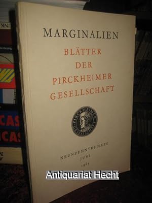 Marginalien 19/1965. Blätter der Pirckheimer-Gesellschaft (ab 1968: Zeitschrift für Buchkunst und...