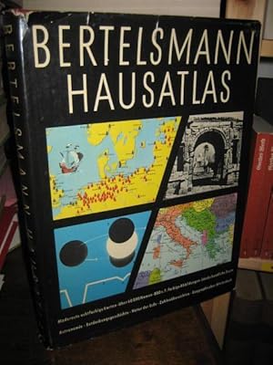 Seller image for Bertelsmann Hausatlas. Modernste achtfarbige Karten. ber 60000 Namen. 800 z.T. farbige Abbildungen. Lnderkundliche Texte. Astronomie. Entdeckungsgeschichte. Natur der Erde. Zahlenbersichten. Geographisches Wrterbuch. for sale by Altstadt-Antiquariat Nowicki-Hecht UG