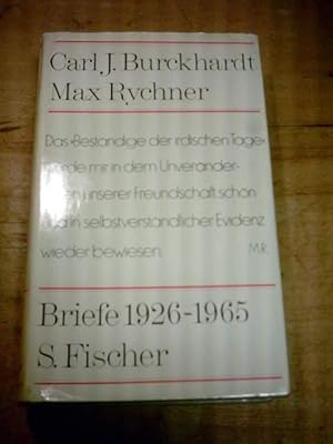 Briefe 1926 - 1965. Herausgegeben von Claudia Mertz-Rychner. Vorwort von Carl J. Burckhardt.