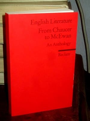 Bild des Verkufers fr English literature from Chaucer to McEwan. An anthology. Herausgegeben von Raimund Borgmeier. zum Verkauf von Antiquariat Hecht