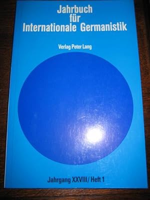 Image du vendeur pour Jahrbuch fr internationale Germanistik. Jahrgang XXVIII / Heft 1. 1996. Herausgegeben in Verbindung mit der internationalen Vereinigung fr Germanische Sprach- und Literaturwissenschaft. mis en vente par Altstadt-Antiquariat Nowicki-Hecht UG