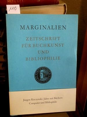 Marginalien 110 1988/2. Zeitschrift für Buchkunst und Bibliophilie (bis 1968: Blätter der Pirckhe...
