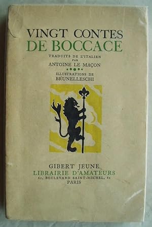 Vingt Contes De Boccace. Traduit de l'Italien par Antoine Le Macon.