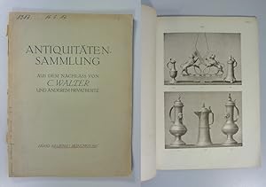 Imagen del vendedor de Antiquitten und Kunstgegenstnde, volkskundliche Objekte, Gemlde und Bcher. Nachlass Casimir Walter, Offenburg, sowie aus verschiedenem Privatbesitze. Versteigerung in Mnchen in der Galerie Helbing 26. Juni 1917 und folgende Tage. a la venta por Antiquariat Bookfarm