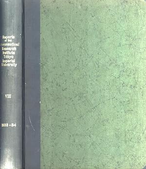 Seller image for Reports of the Aeronautical Research Institute, Tokyo Imperial University. Vol. VIII; Nos. 97-108 (August 1933-June 1934) = Tokyo Teikoku-Daigaku Koku-Kenkyuzyo Hokoku for sale by Masalai Press