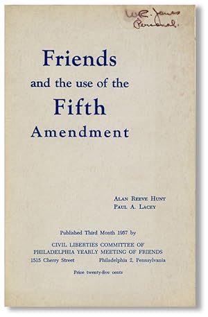 Bild des Verkufers fr Friends and the Use of the Fifth Amendment zum Verkauf von Lorne Bair Rare Books, ABAA