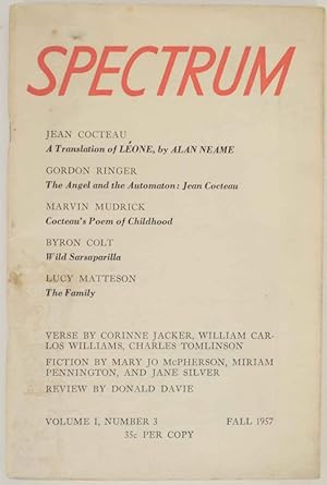 Seller image for Spectrum Volume I, Number 3 Fall 1957 for sale by Jeff Hirsch Books, ABAA