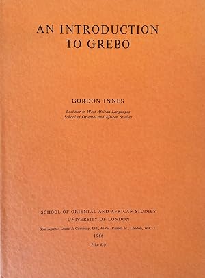 Bild des Verkufers fr An introduction to Grebo zum Verkauf von Joseph Burridge Books