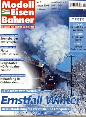 Immagine del venditore per Modelleisenbahner. Magazin fr Vorbild und Modell. hier: Heft 1/2003: Ernstfall Winter. venduto da Versandantiquariat  Rainer Wlfel