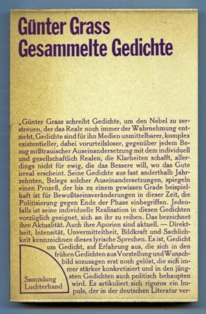 Bild des Verkufers fr Gesammelte Gedichte. zum Verkauf von Versandantiquariat  Rainer Wlfel