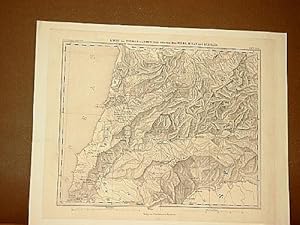 Karte des Theiles von Portugal zwischen dem Duero, Ocean und Guadiana. Lithographierte Karte von ...