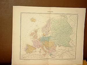 Europe. Kolorierter Stahlstich von Furne um 1840.