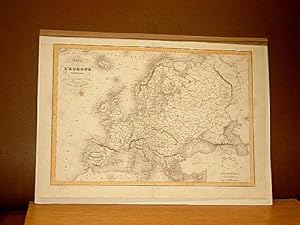 CARTE DE L"EUROPE DIVISEE EN SES DIFFERENTS ETATS par Delamarche 1838. Grenzkolorierter Stahlstich.