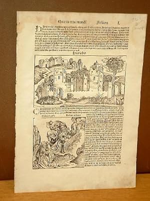Bild des Verkufers fr Hiericho (Jericho). Einzelblatt aus dem Liber Chronicarum, Nrnberg um 1493 ( Folium L ). zum Verkauf von Antiquariat Friederichsen