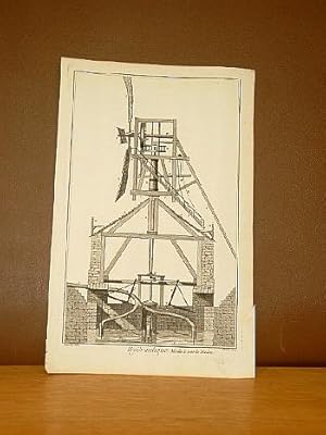 Hydraulique, Moulin a vent de Meudon.( Kupferstich von Benard nach Goussier aus der Enzyklopädie ...