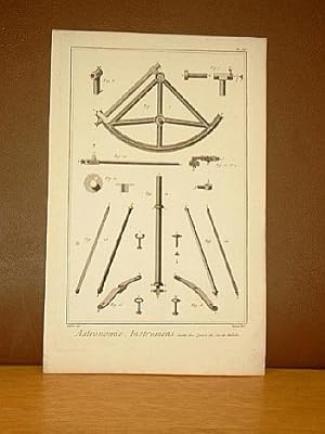 Astronomie, Instrumens ( Instruments ). Suitte ( Suite ) du Quart de Cercle Mobile. Planche XV. (...