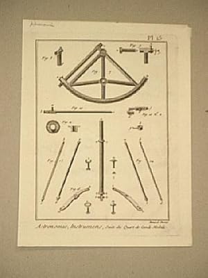 Astronomie, Instrumens ( Instruments ). Suite du Quart de Cercle Mobile